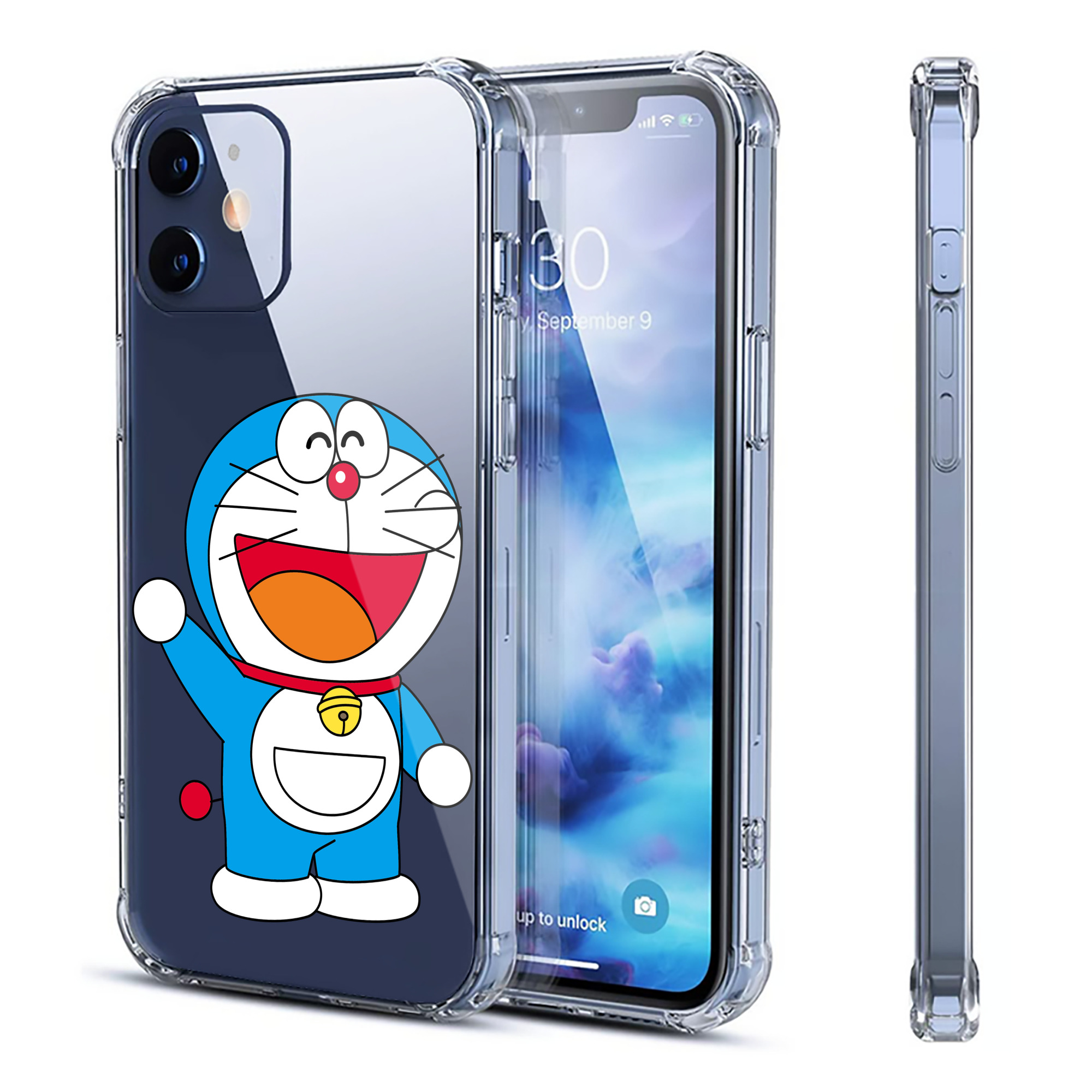 （画像用） ドラえもん Doraemon 【iPhone 12シリーズ対応】透明スマホケース（クリアソフトケース）